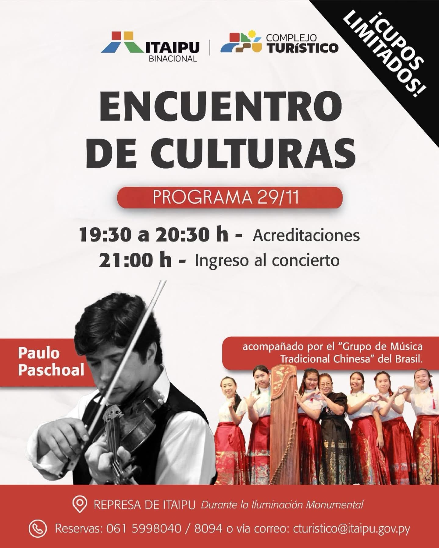 Evento musical “Serenata al Yguazú” amenizará la Iluminación Monumental de ITAIPU