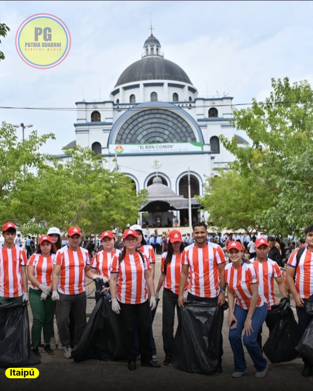 ITAIPU participó en minga ambiental y entregó insumos de limpieza de cara a festividad de Caacupé