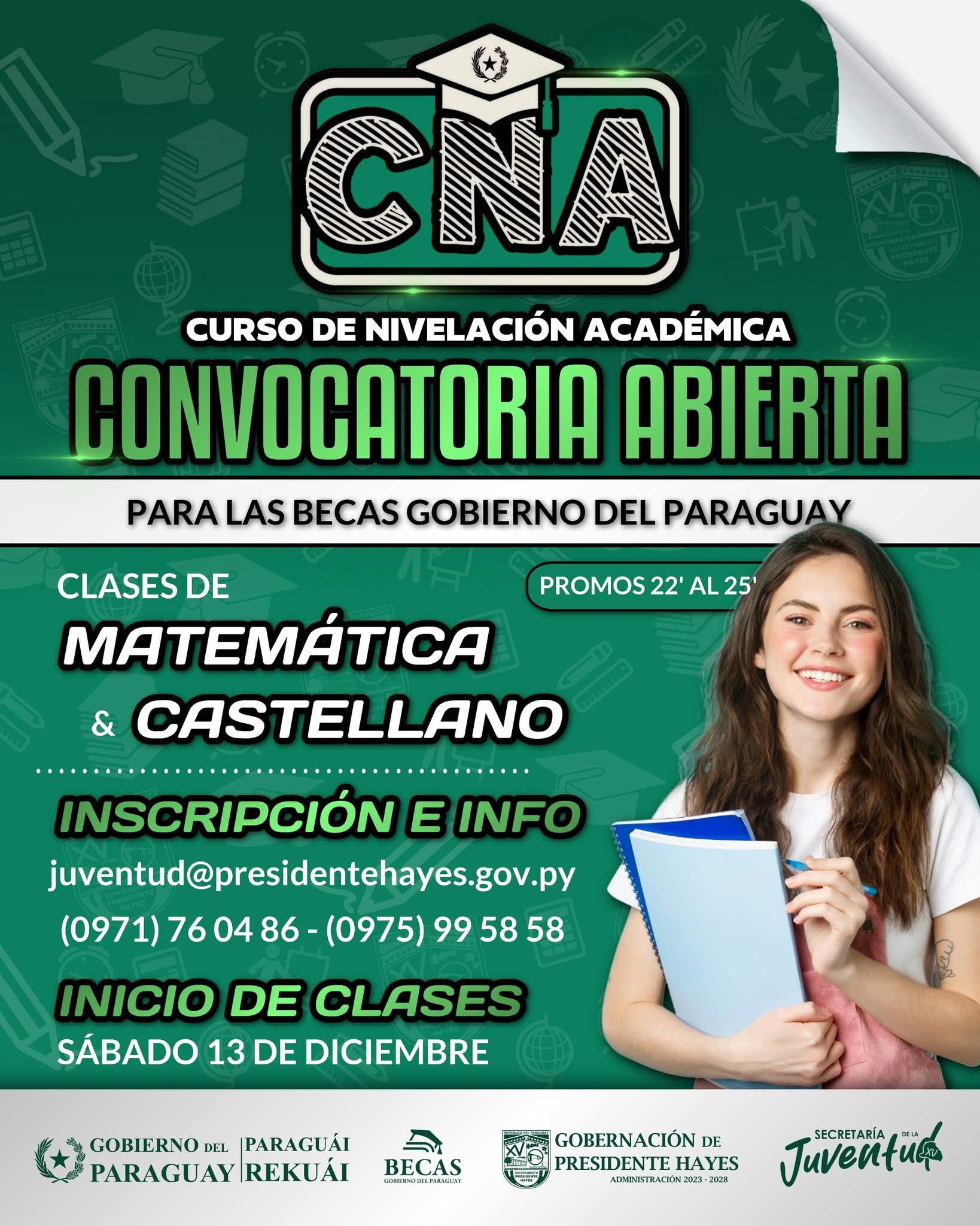 Convocatoria abierta – Curso de Nivelación para Becas del Gobierno del Paraguay