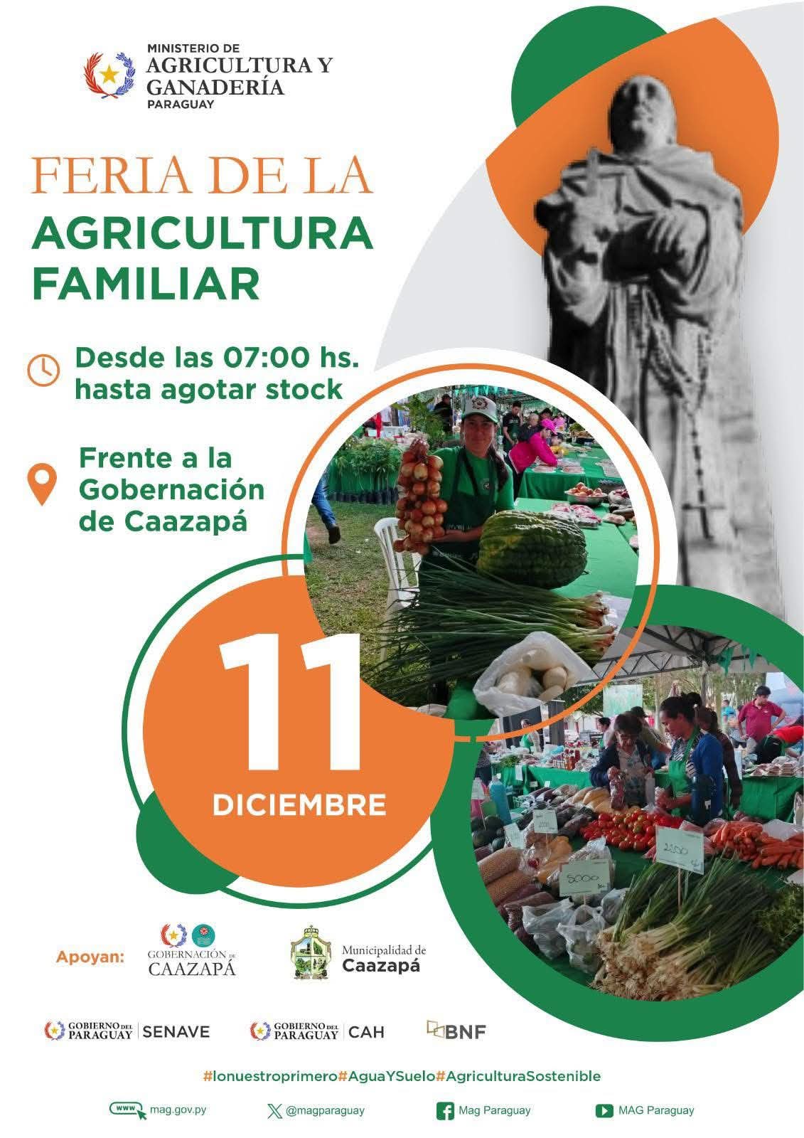 FERIA DE LA AGRICULTURA FAMILIAR EN CAAZAPÁ.