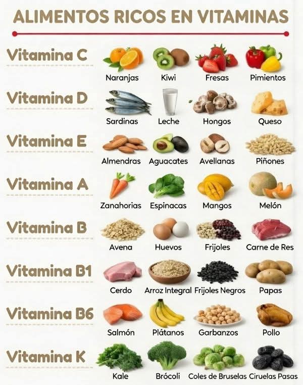 ALIMENTOS RICOS EN VITAMINAS