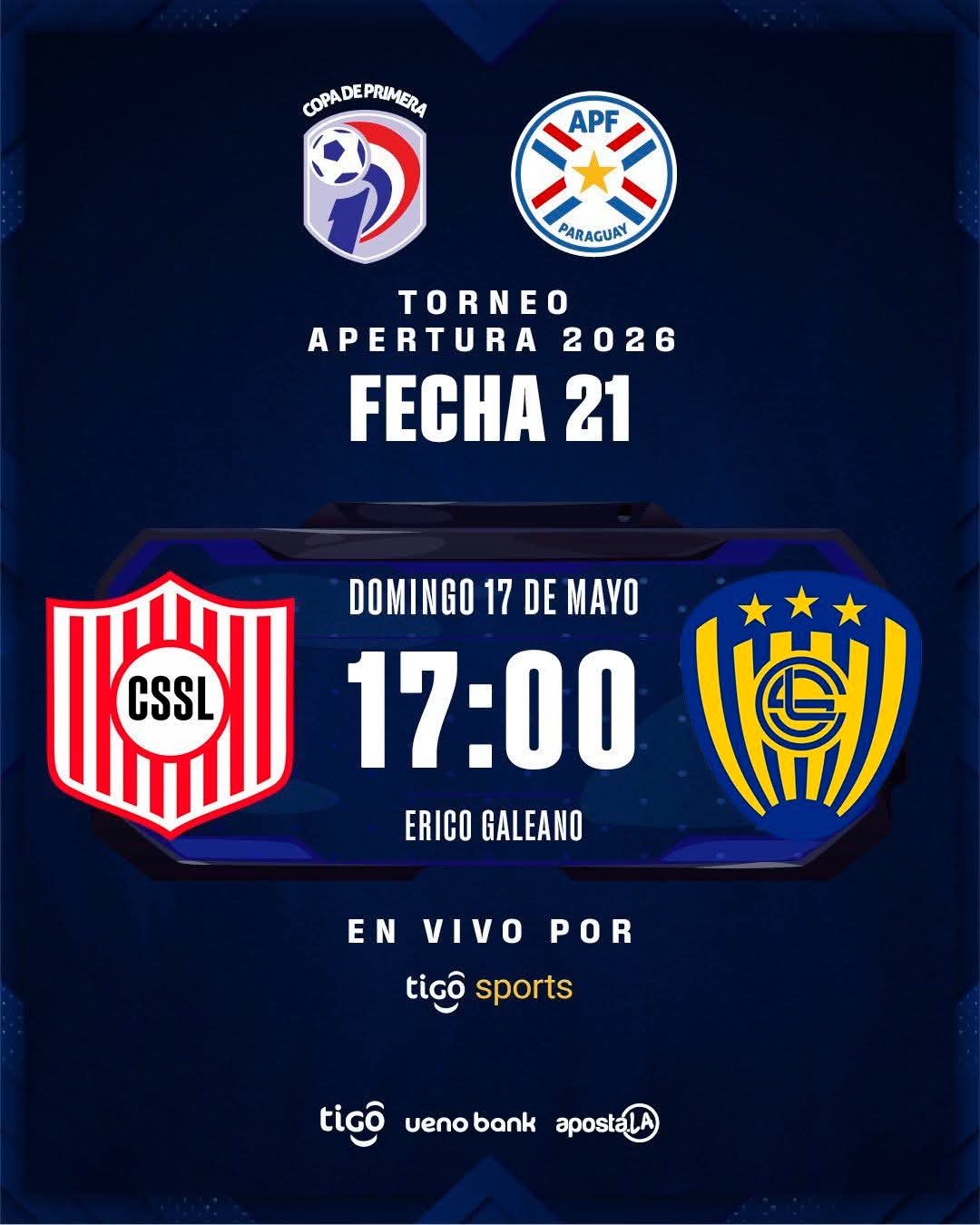 Cierre de fecha en Capiatá  Sportivo San Lorenzo vs. Sportivo Luqueño