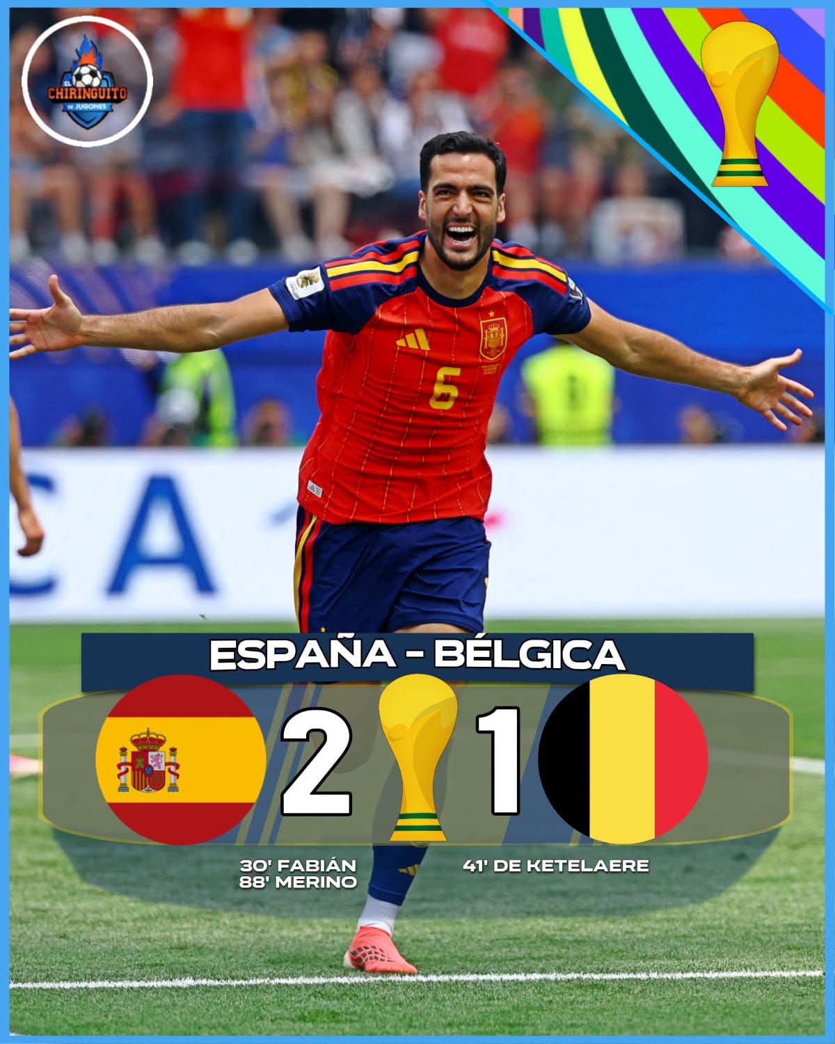 MIKEL MERINO METE en SEMIFINALES a ESPAÑA. 