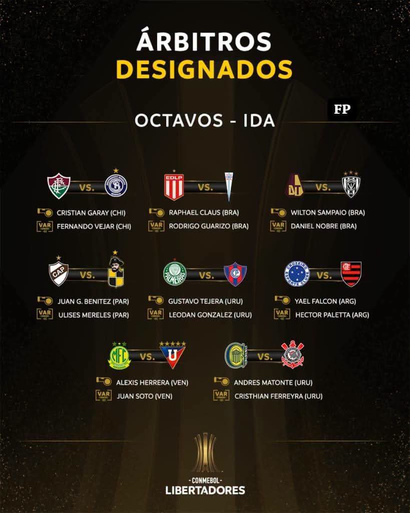 Designaciones Arbitrales para la CONMEBOL 