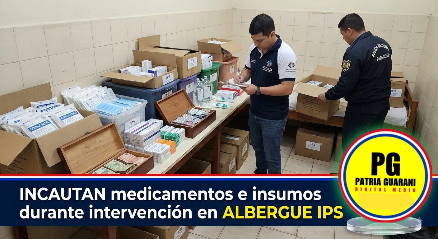 Incautan medicamentos e insumos