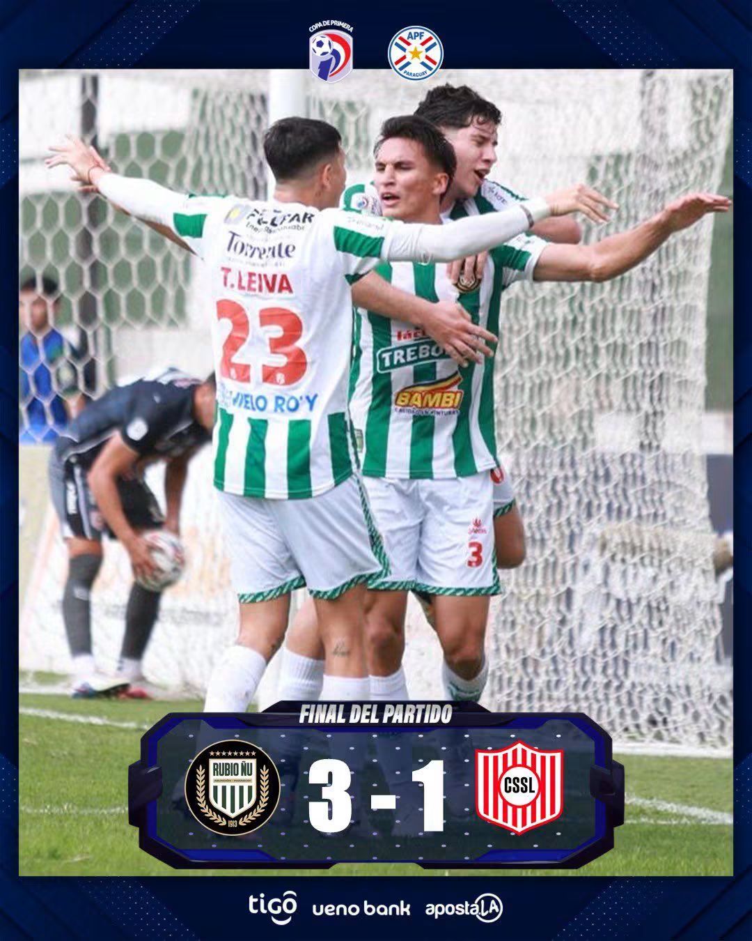 Triunfo del conjunto Albiverde en La Arboleda