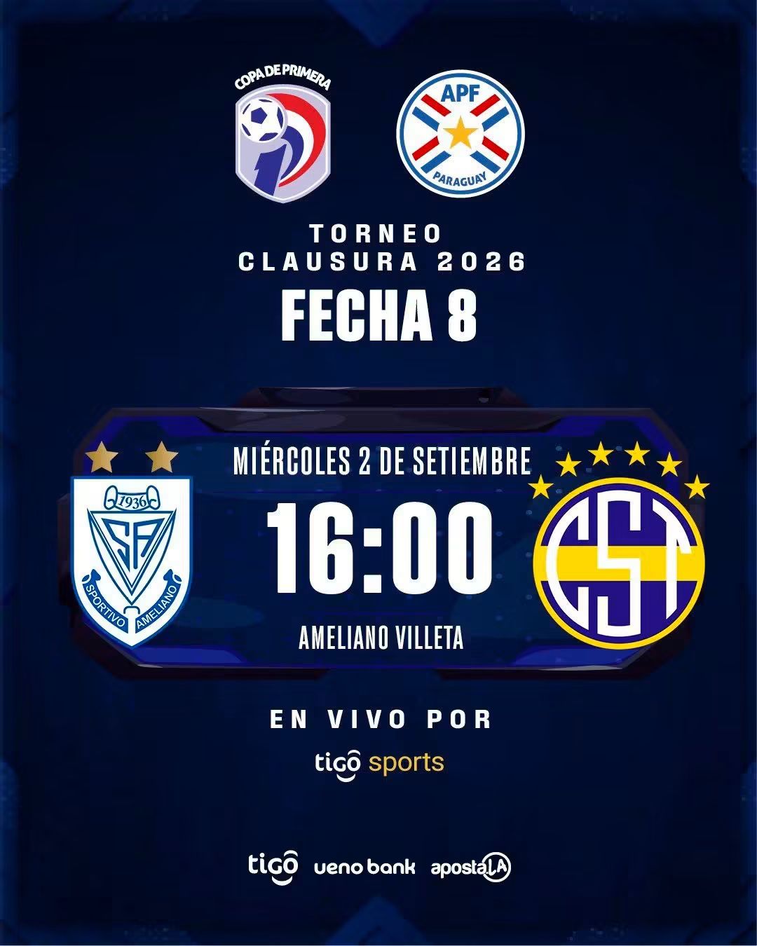 Ameliano y Trinidense juegan a partir de las 16:00