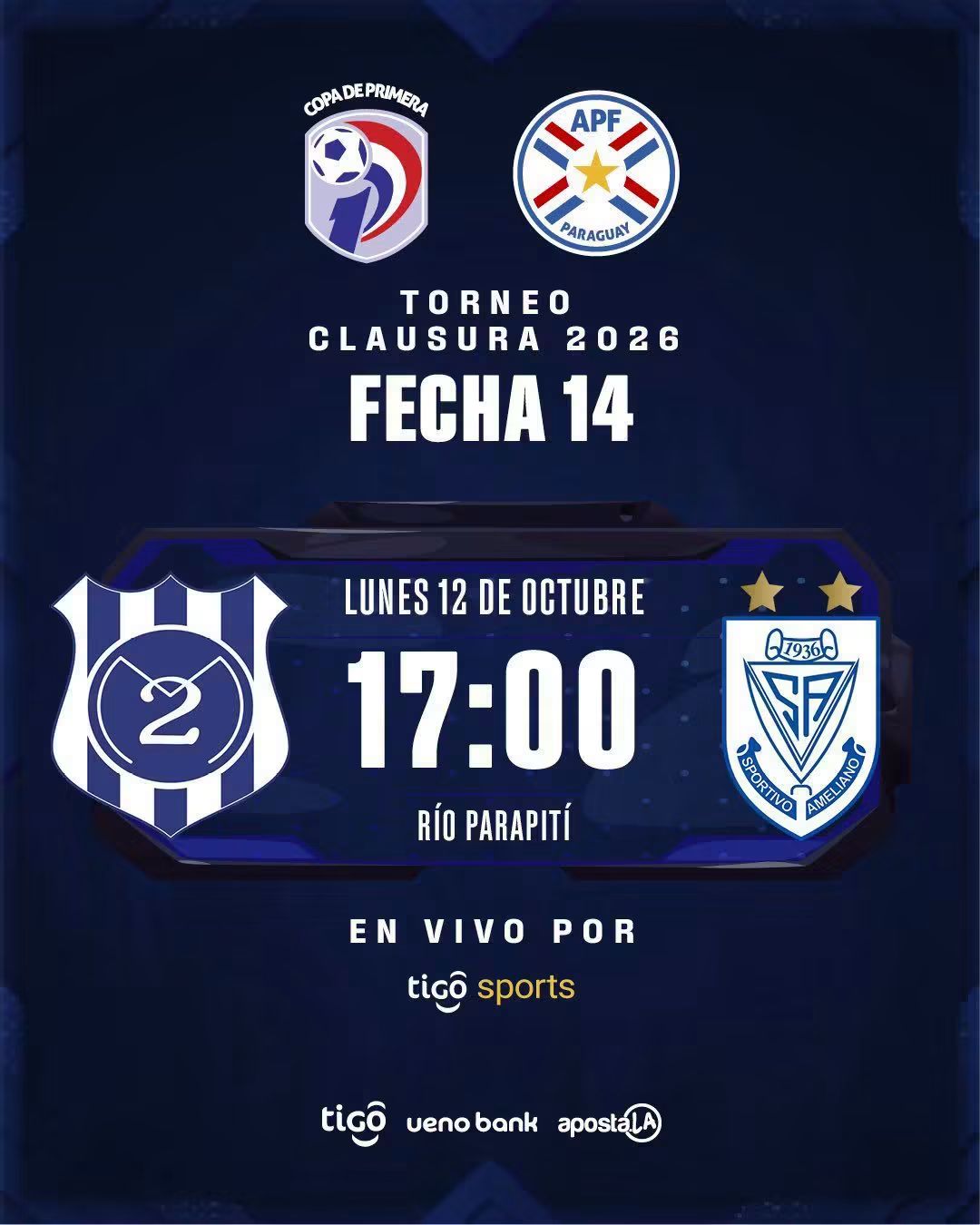 2 de Mayo recibe a Ameliano por la fecha 14 